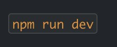 npm run dev