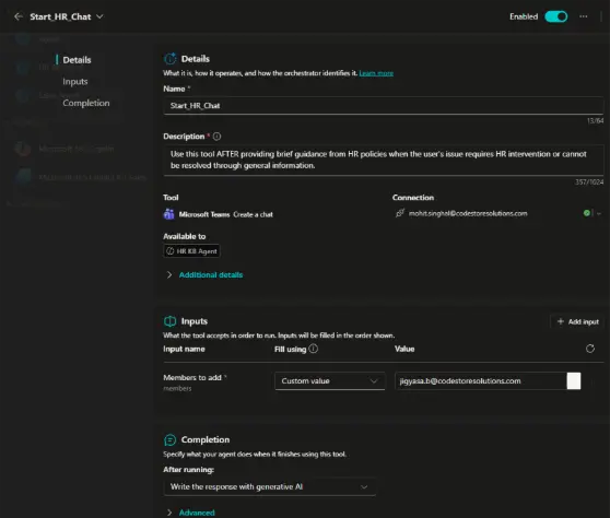 Tool Description