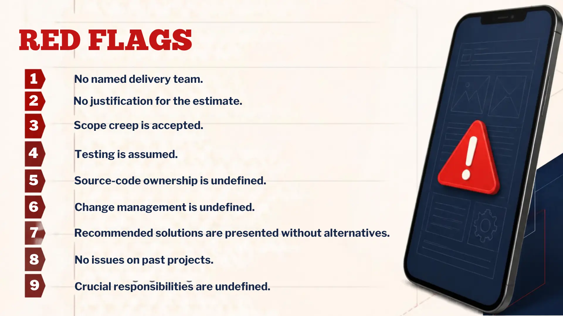 Red flags when hiring a mobile app development company