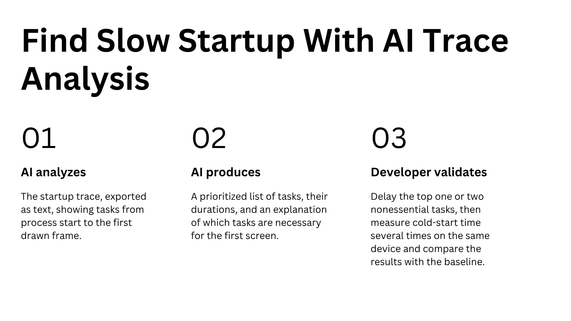 Find Slow Startup With AI Trace Analysis