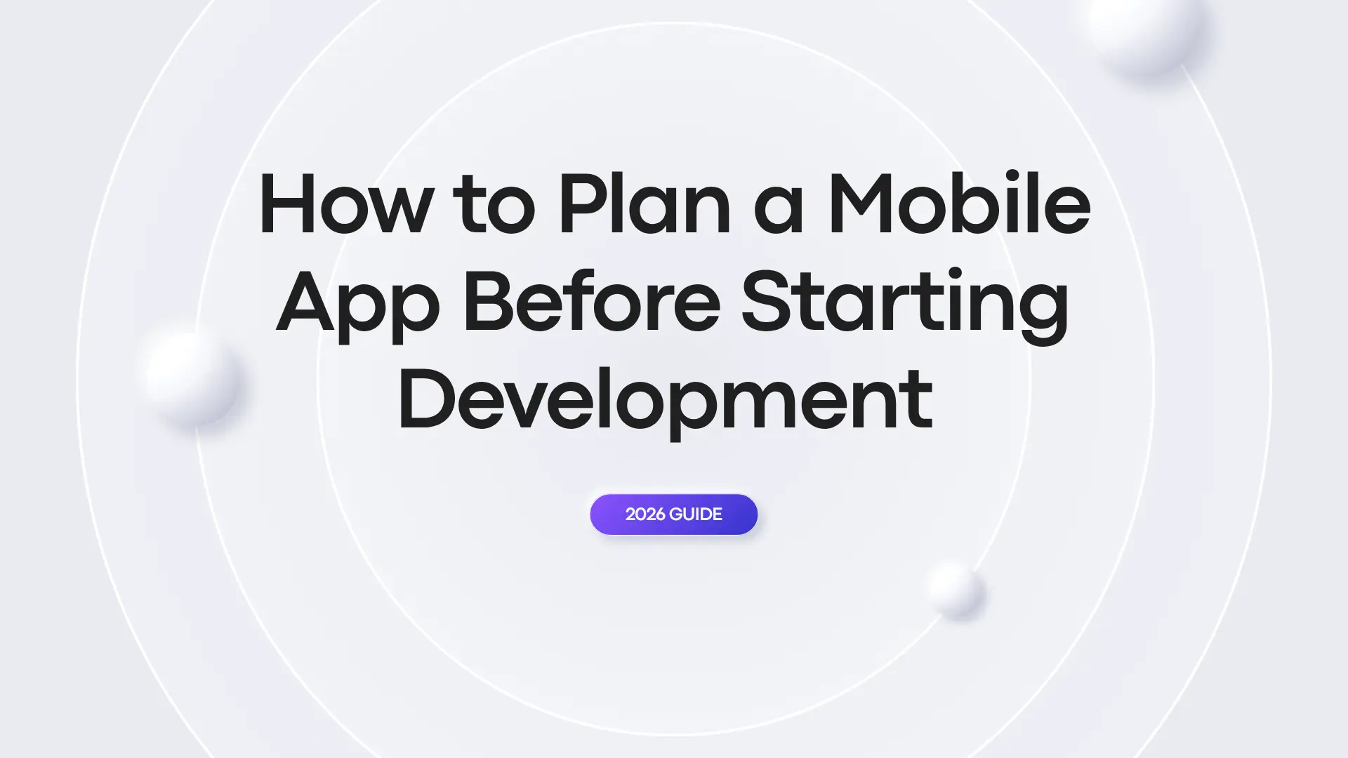 Mobile app planning before development